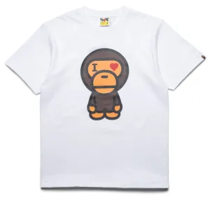 A Bathing Ape Heart Baby Milo Tee - White