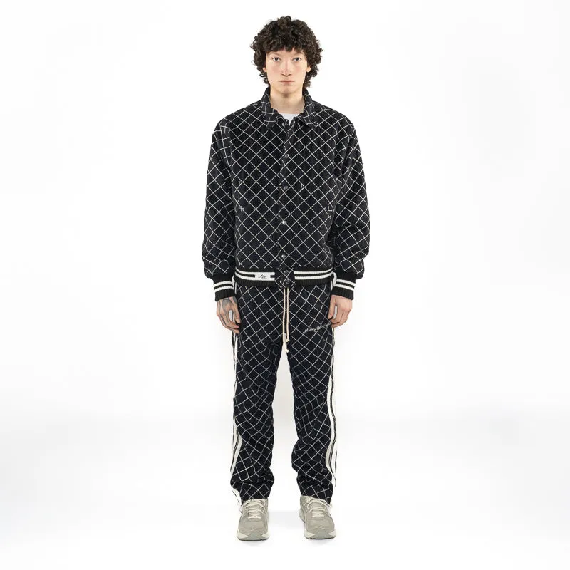 Advisory Board Crystals Diamond Quilted Pants - Navy