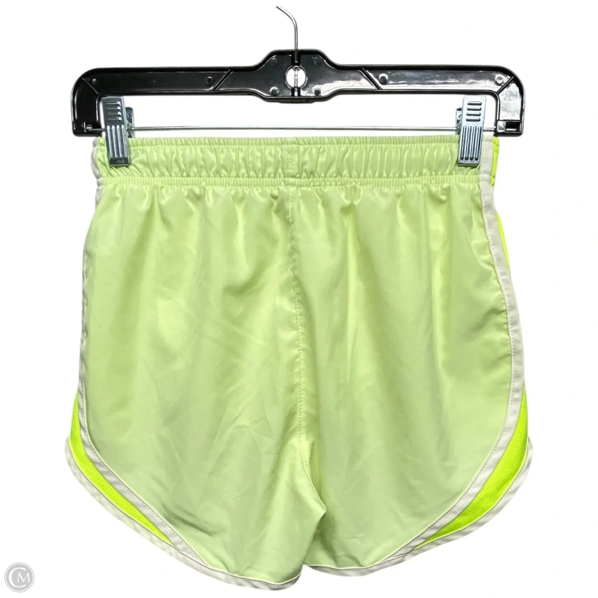 Athletic Shorts By Nike Apparel In White & Yellow, Size: Xs