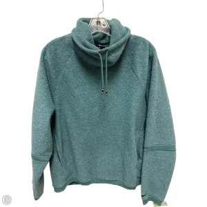 Athletic Sweatshirt Collar By Nike Apparel In Teal, Size: L