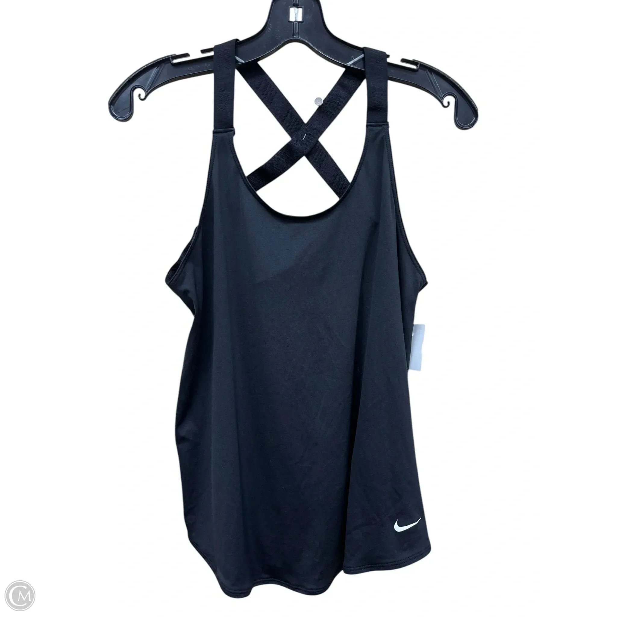 Athletic Tank Top By Nike Apparel In Black, Size: M