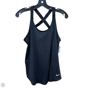 Athletic Tank Top By Nike Apparel In Black, Size: M