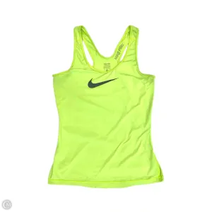 Athletic Tank Top By Nike Apparel In Green, Size: M
