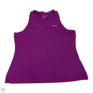 Athletic Tank Top By Nike Apparel In Purple, Size: L