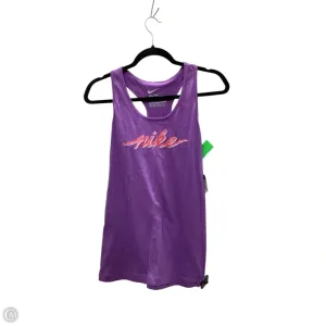 Athletic Tank Top By Nike Apparel In Purple, Size: S