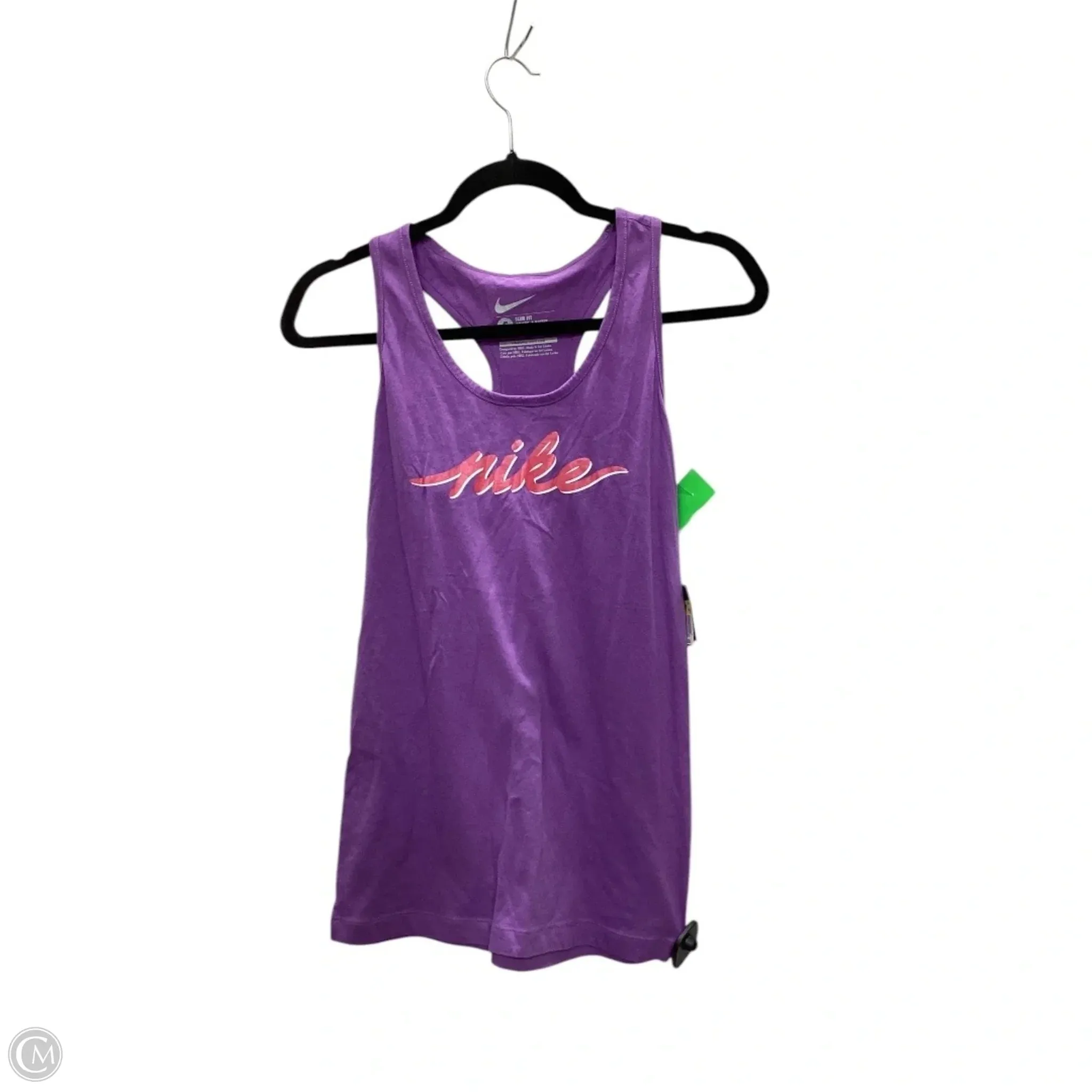 Athletic Tank Top By Nike Apparel In Purple, Size: S
