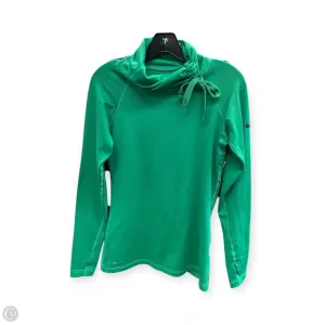Athletic Top Long Sleeve Collar By Nike Apparel In Green, Size: M