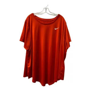 Athletic Top Ss By Nike Apparel In Red, Size:4X