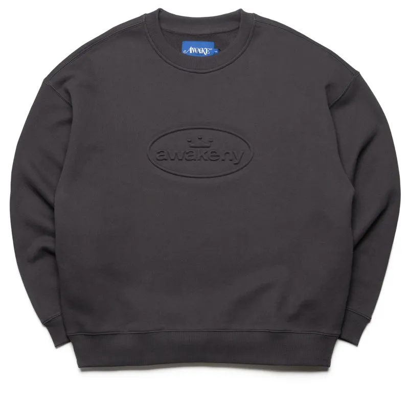 Awake NY Debossed Crewneck - Black