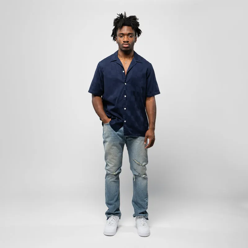BTFL Checkered Sport Shirt - Indigo