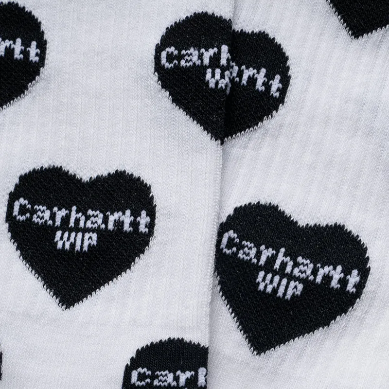 Carhartt WIP Heart Logo Socks - White