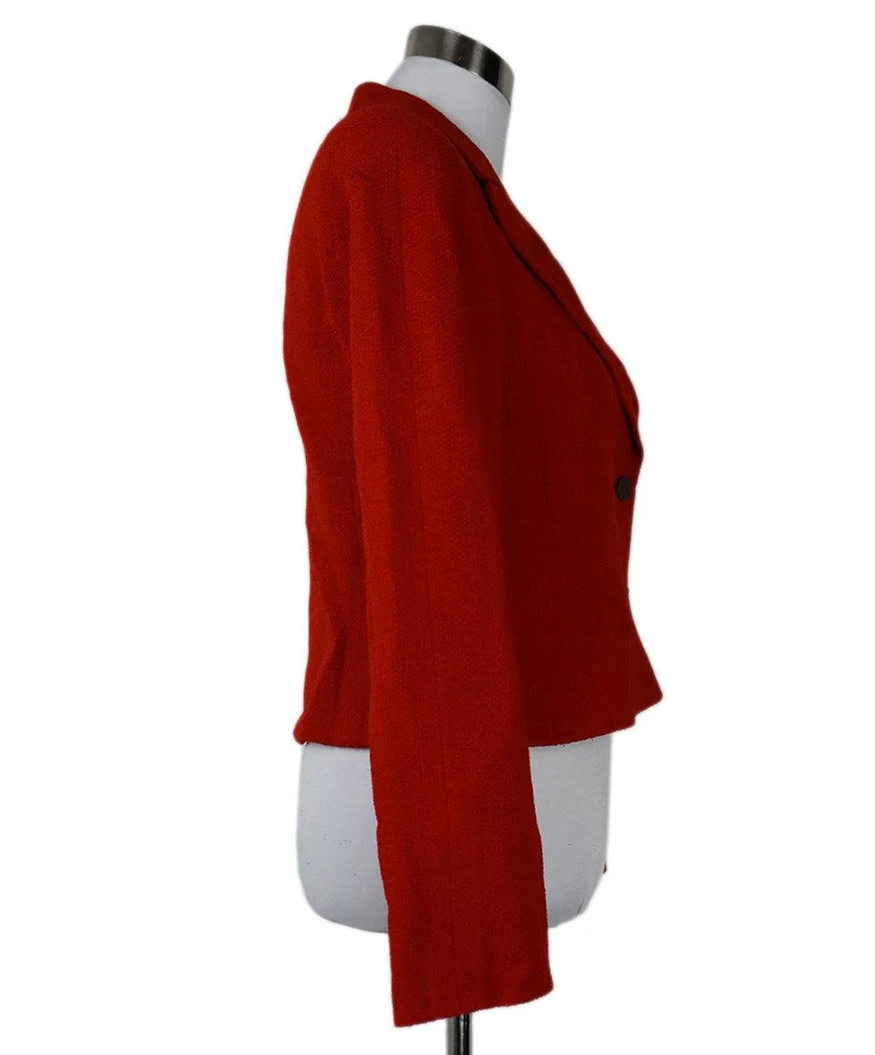 Chanel Fall 1998 Red Wool Blazer sz 6