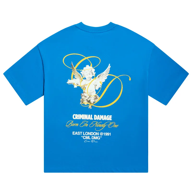 Criminal Damage Angel Cherub Tee - Blue
