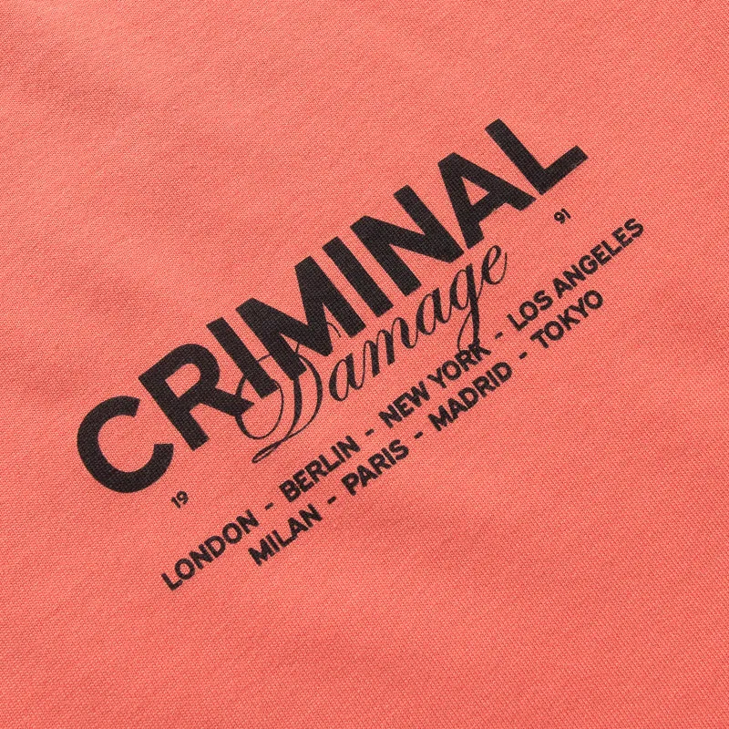 Criminal Damage International Tee - Coral