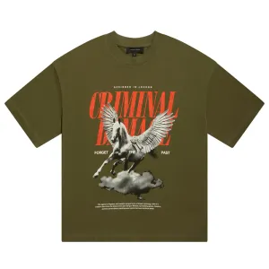 Criminal Damage Pegasus Tee - Green
