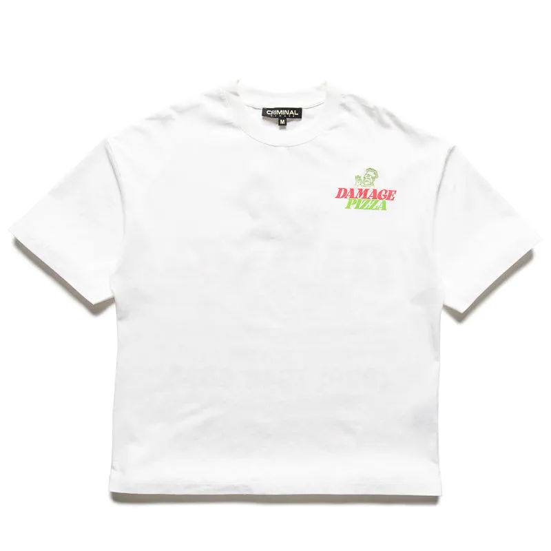 Criminal Damage Pizza Tee - Off White