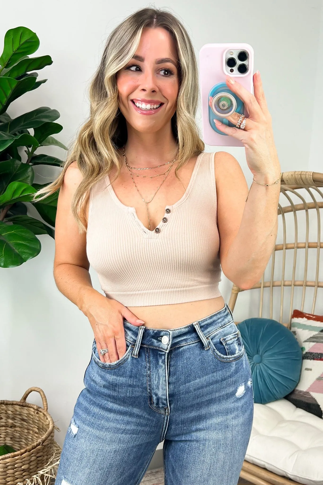 Day Dream Henley Brami Top - FINAL SALE