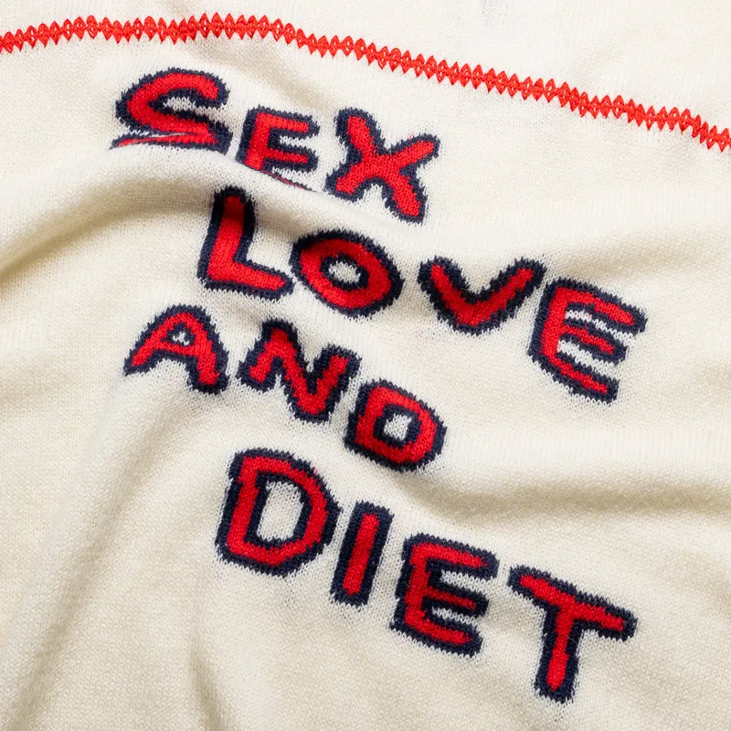 Diet Starts Monday SL&D Knit Sweater - Cream/Red