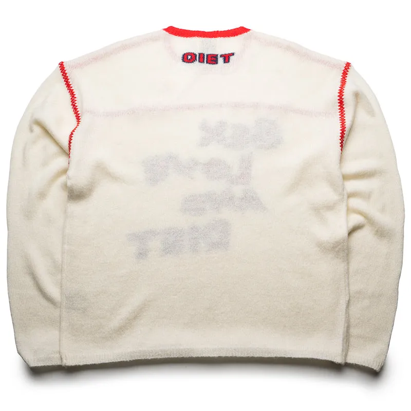 Diet Starts Monday SL&D Knit Sweater - Cream/Red