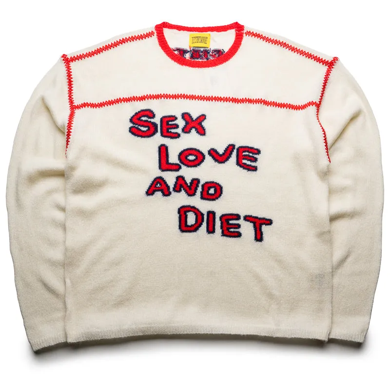 Diet Starts Monday SL&D Knit Sweater - Cream/Red