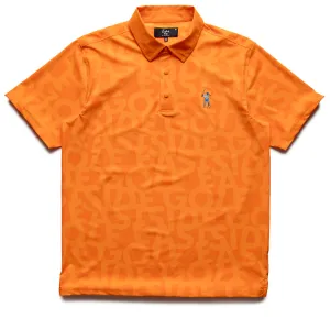 Eastside Golf Snap Placket Polo - Cantaloupe Shuffle Print