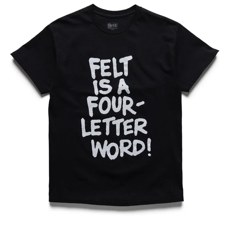 Felt F Tee - Black