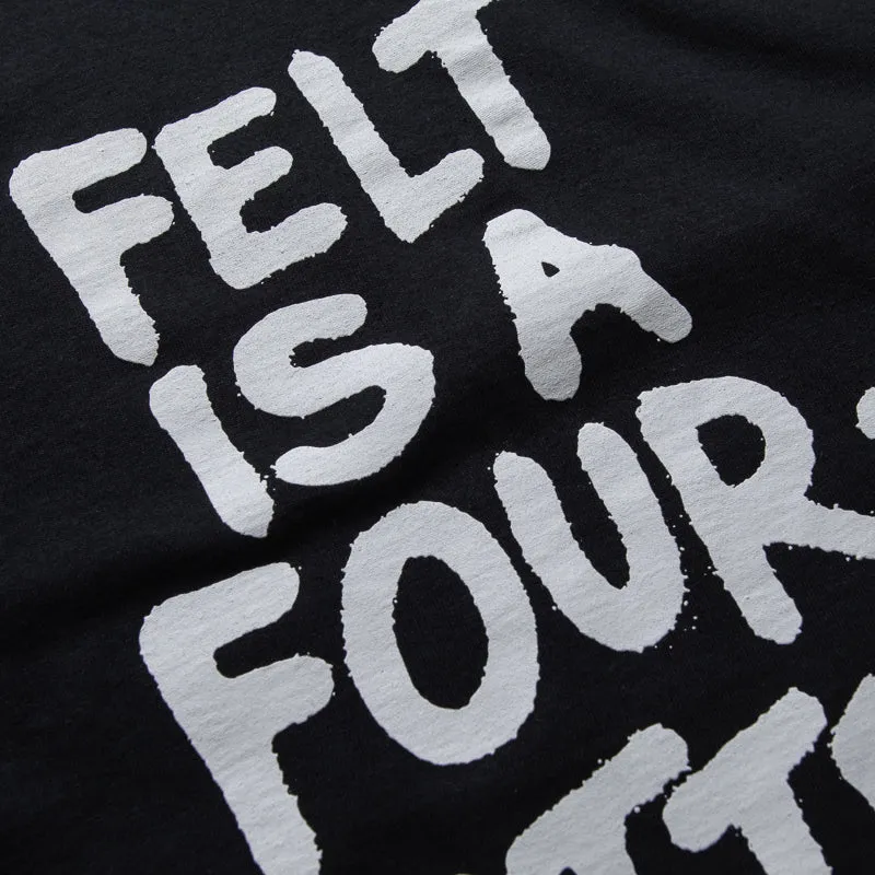 Felt F Tee - Black