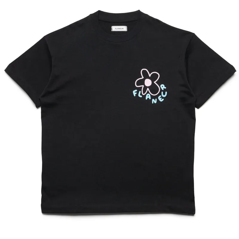 Flaneur Blossom Tee - Black