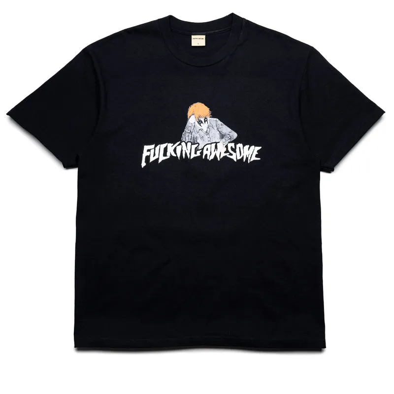 Fucking Awesome Aidan Painting Stamp Logo Tee - Black