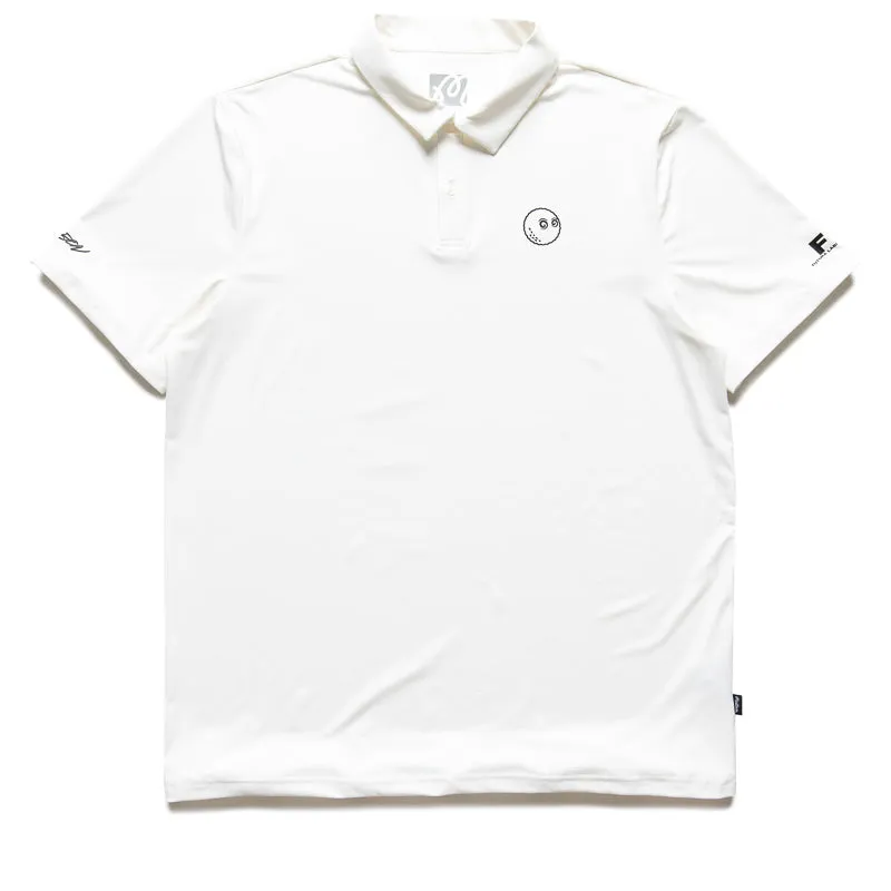 Futura Laboratories x Malbon Golf Poly Performance Polo - White