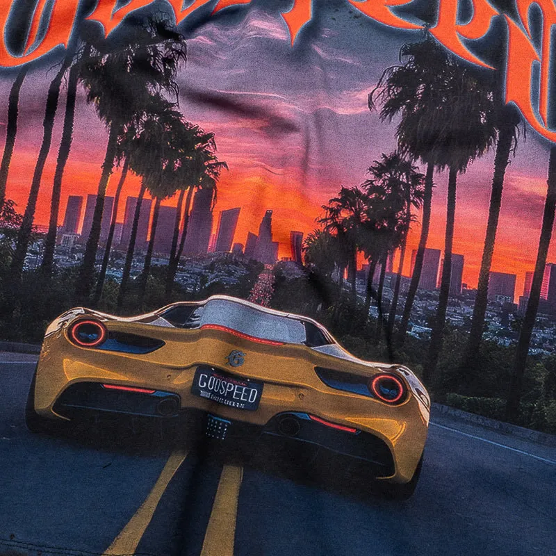 Godspeed New York Sunset Blvd Tee - Black Wash