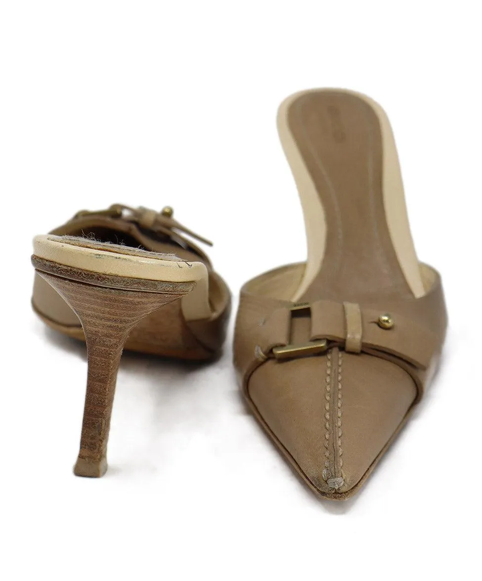 Gucci Vintage Beige Leather Heels sz 7