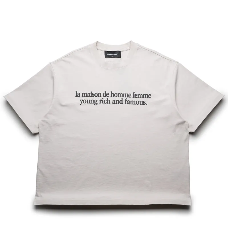 Homme Femme Destroyed Maison Tee - White