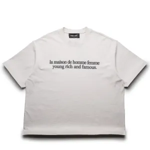 Homme Femme Destroyed Maison Tee - White