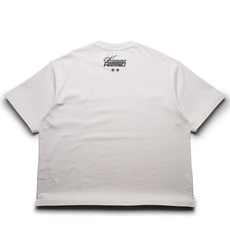 Homme Femme Destroyed Maison Tee - White