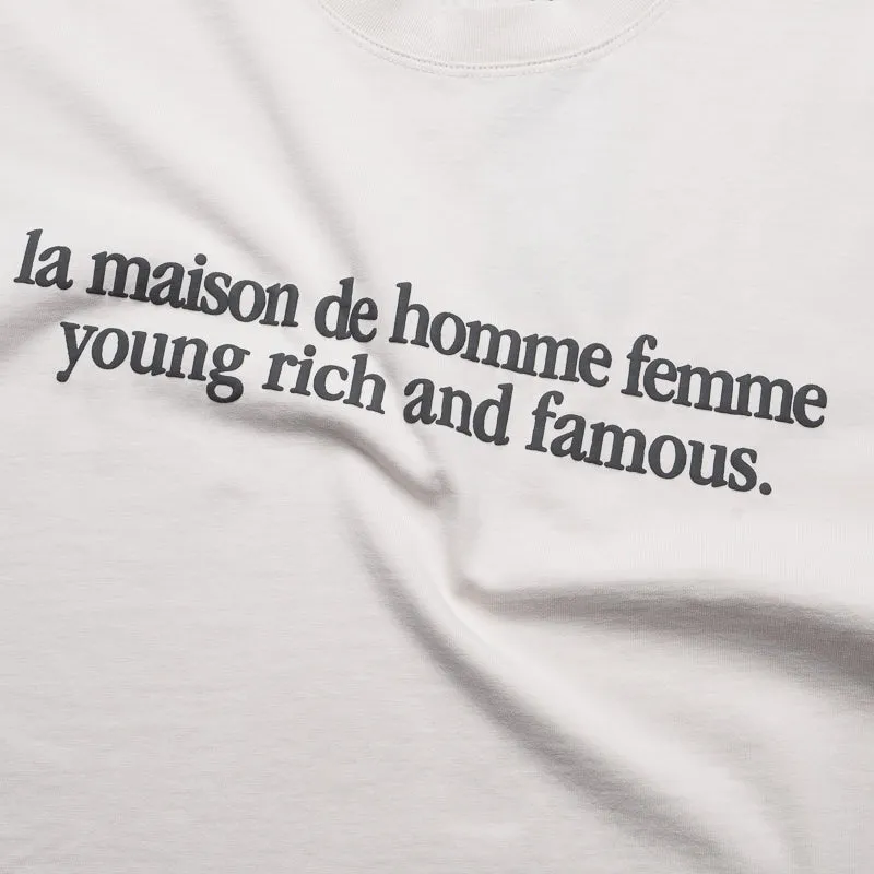 Homme Femme Destroyed Maison Tee - White