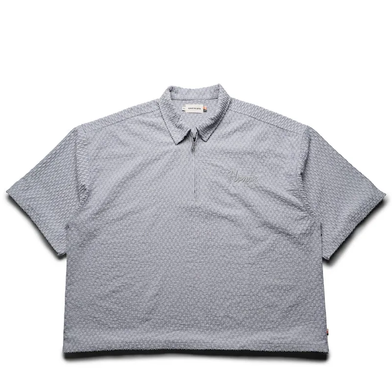 Honor The Gift Textured Knit Qtr Zip - Grey