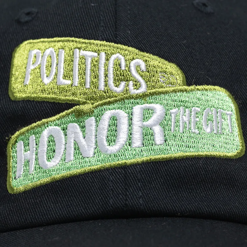 Honor The Gift x Politics Block Dad Hat - Black