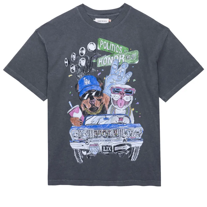 Honor The Gift x Politics Tailgate Tee - Pigment Black