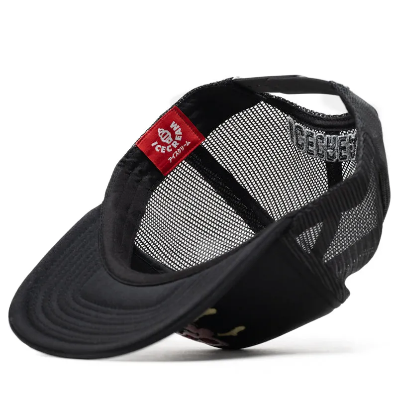 Ice Cream Cones N Bones Trucker Hat - Black