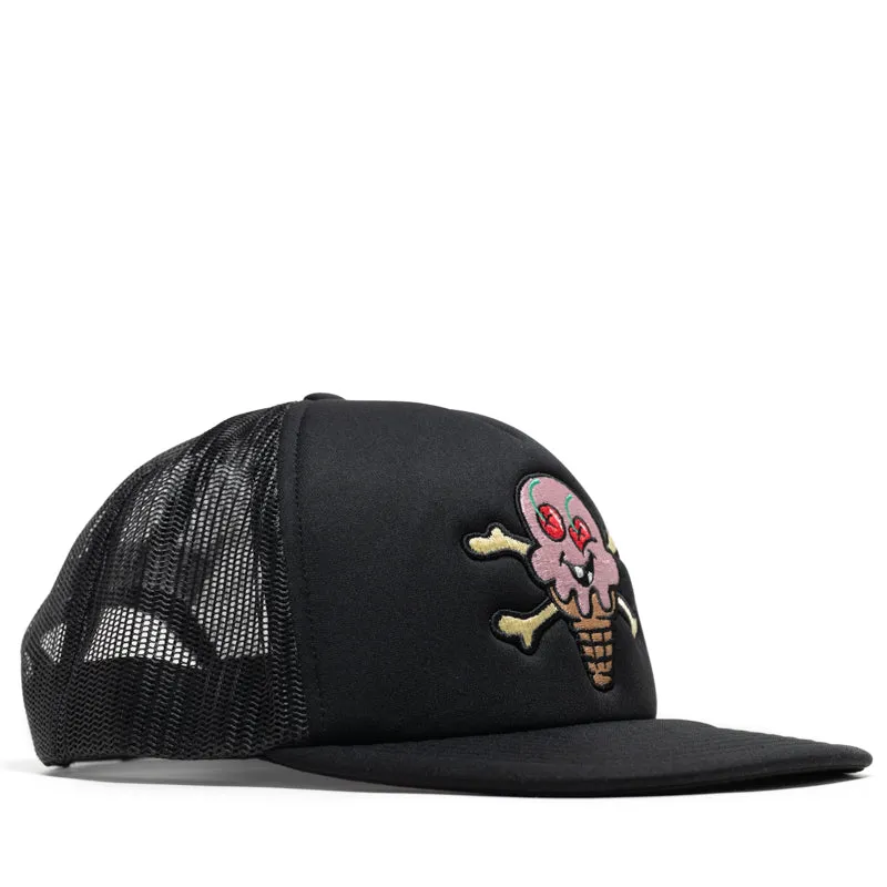 Ice Cream Cones N Bones Trucker Hat - Black