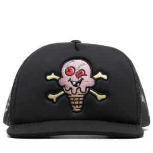 Ice Cream Cones N Bones Trucker Hat - Black