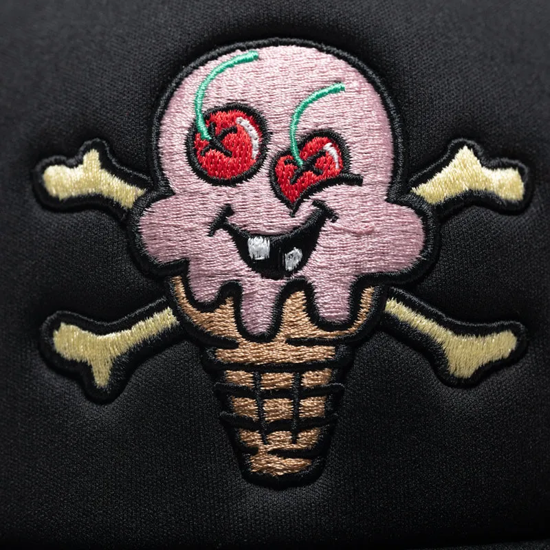 Ice Cream Cones N Bones Trucker Hat - Black