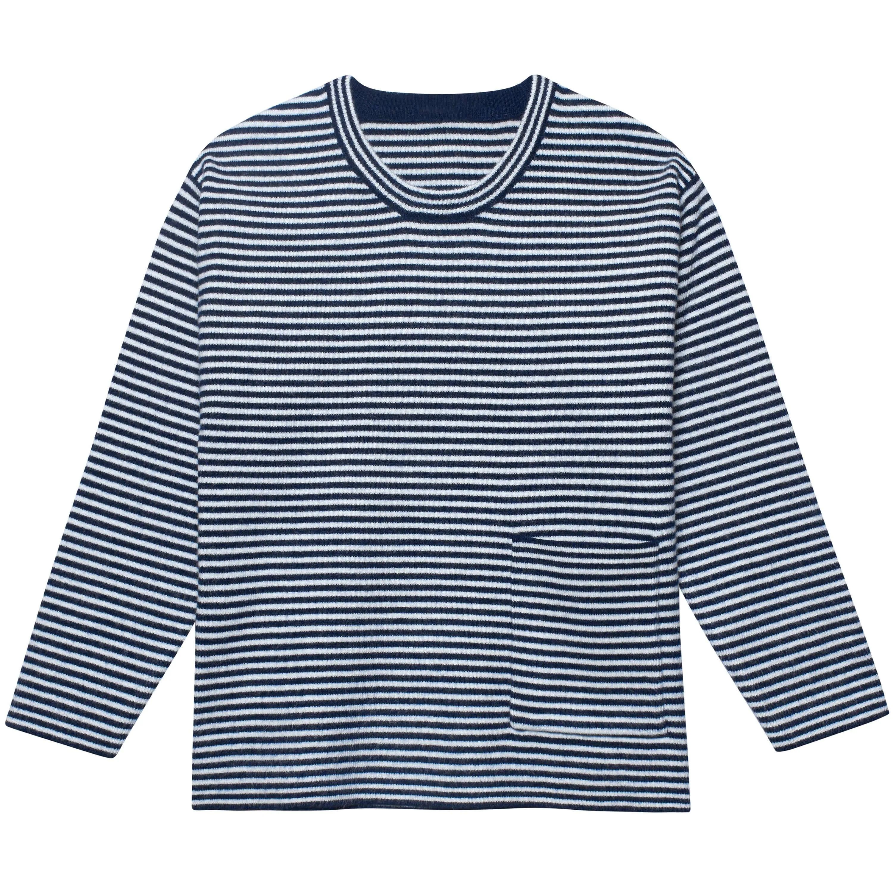 Infant & Toddler Boys Blue Striped Sweater with Pocket Gerber Childrenswea