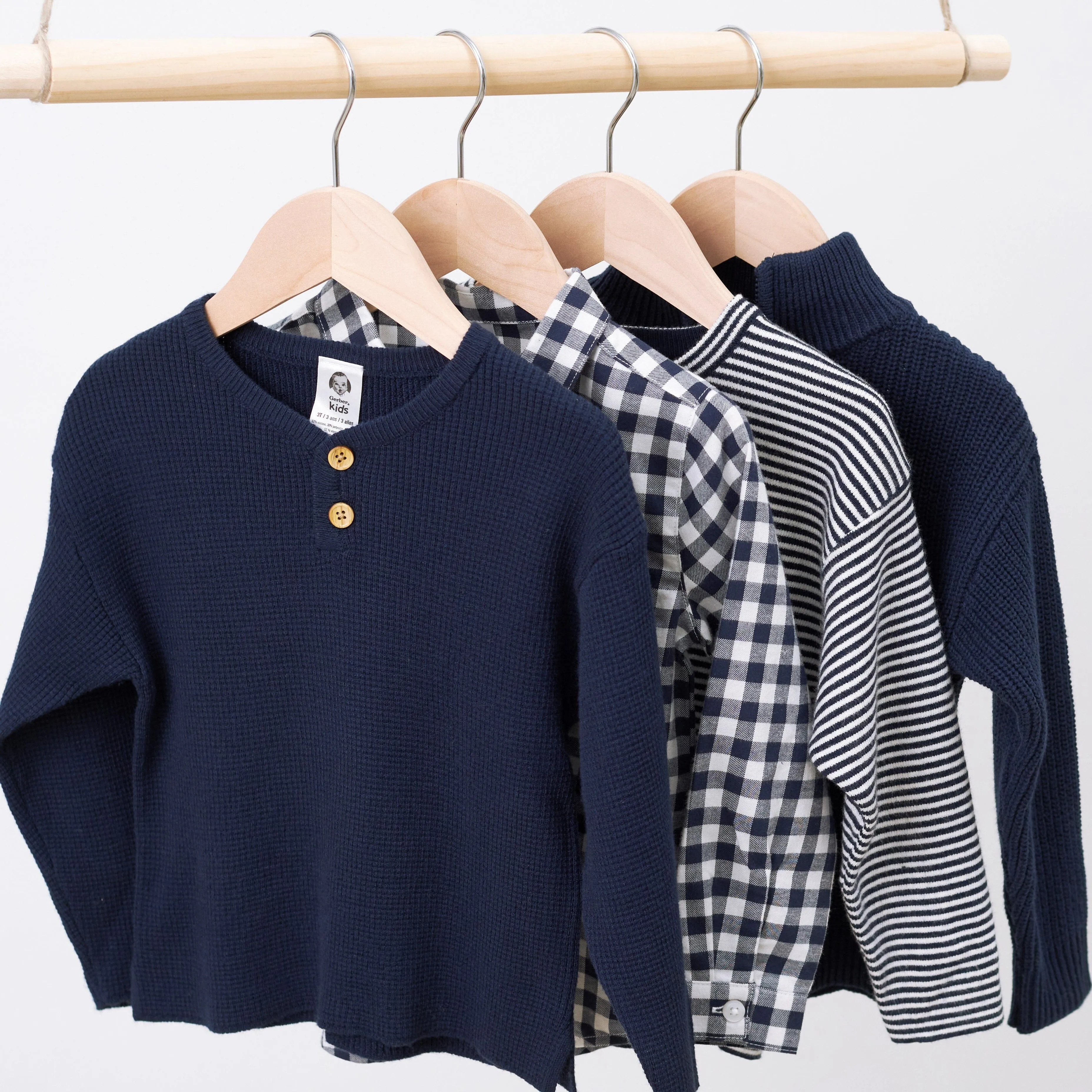 Infant & Toddler Boys Blue Striped Sweater with Pocket Gerber Childrenswea