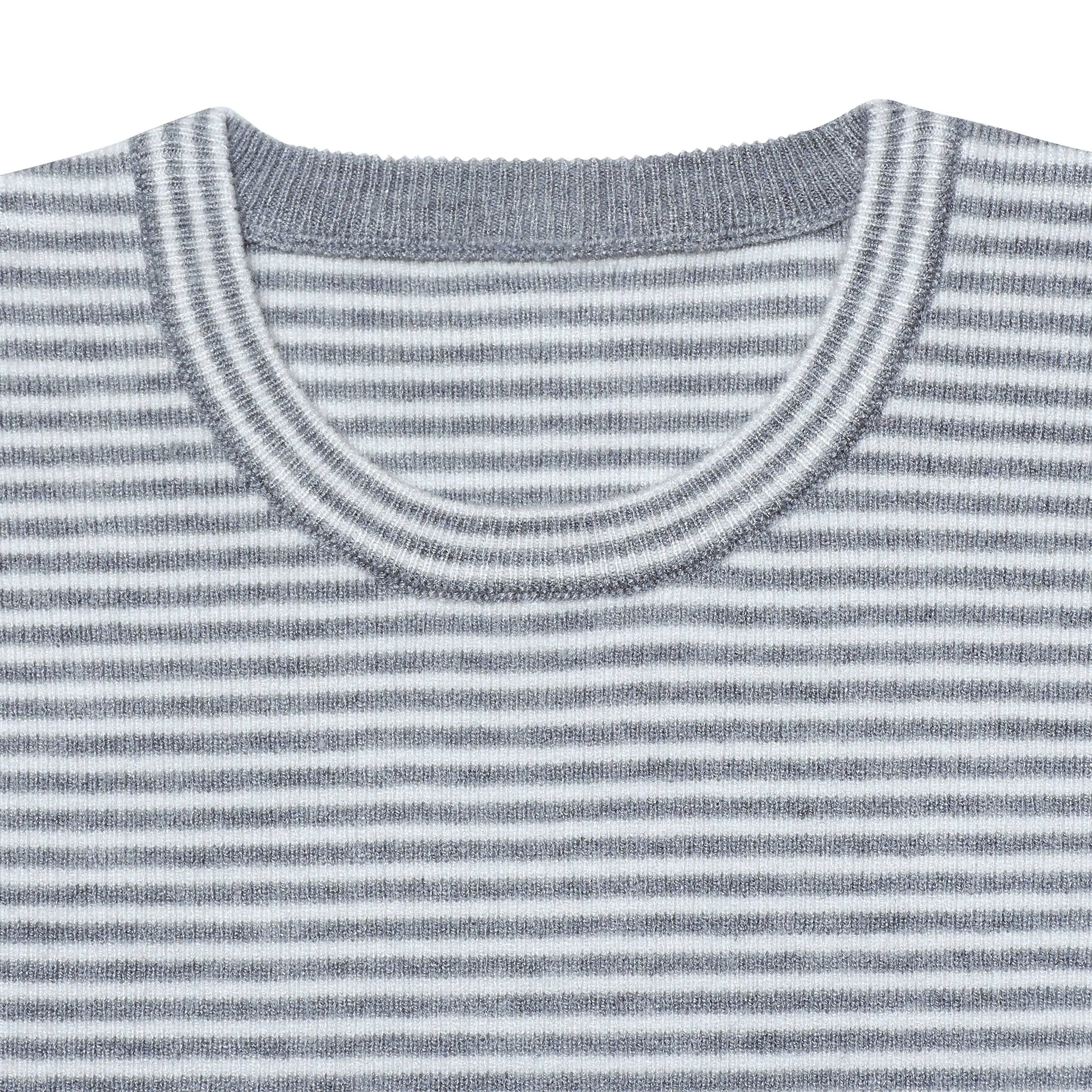 Infant & Toddler Boys Gray Heather Striped Sweater with Pocket Gerber Childrenswea