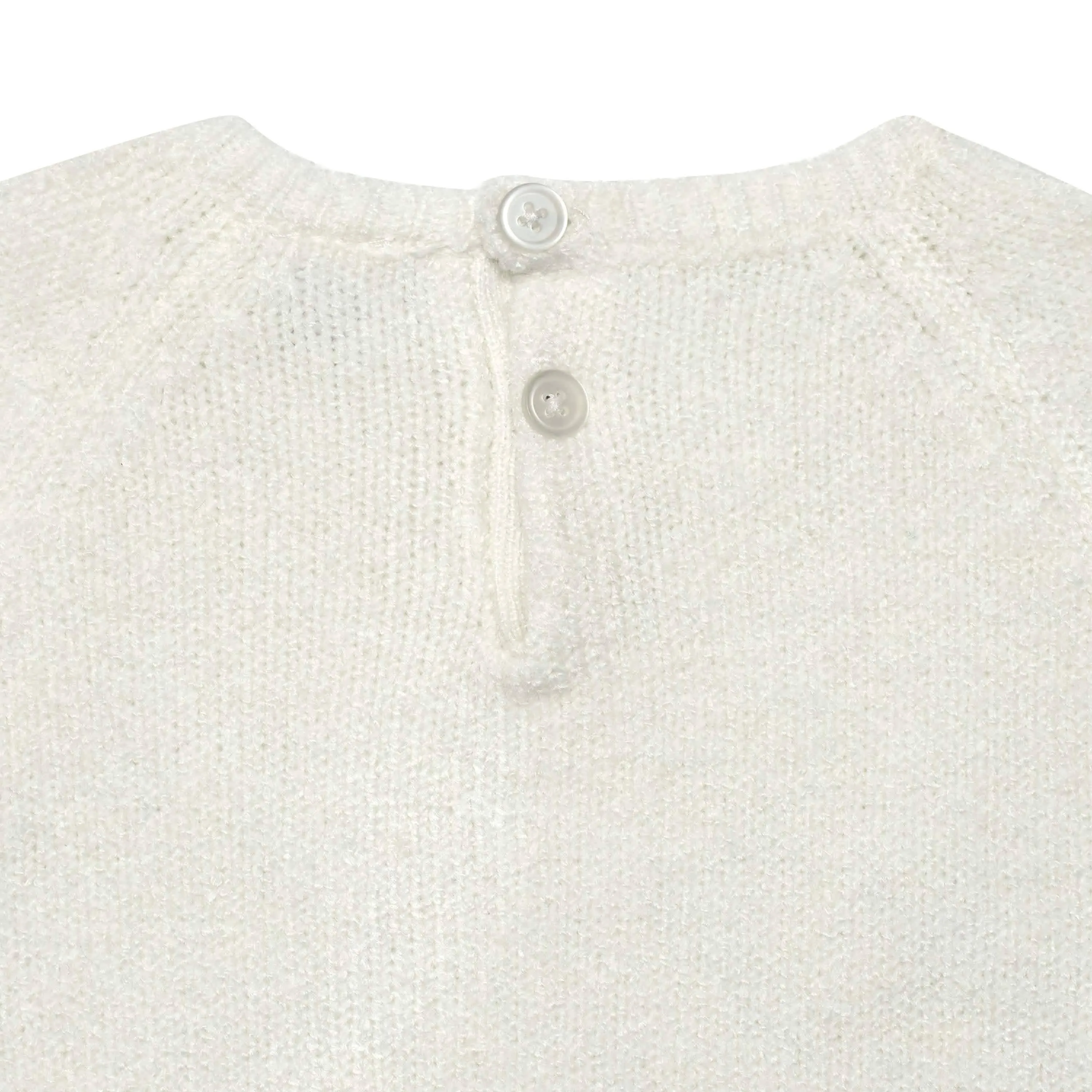 Infant & Toddler Girls White Sweater With Tulle Trim Gerber Childrenswea