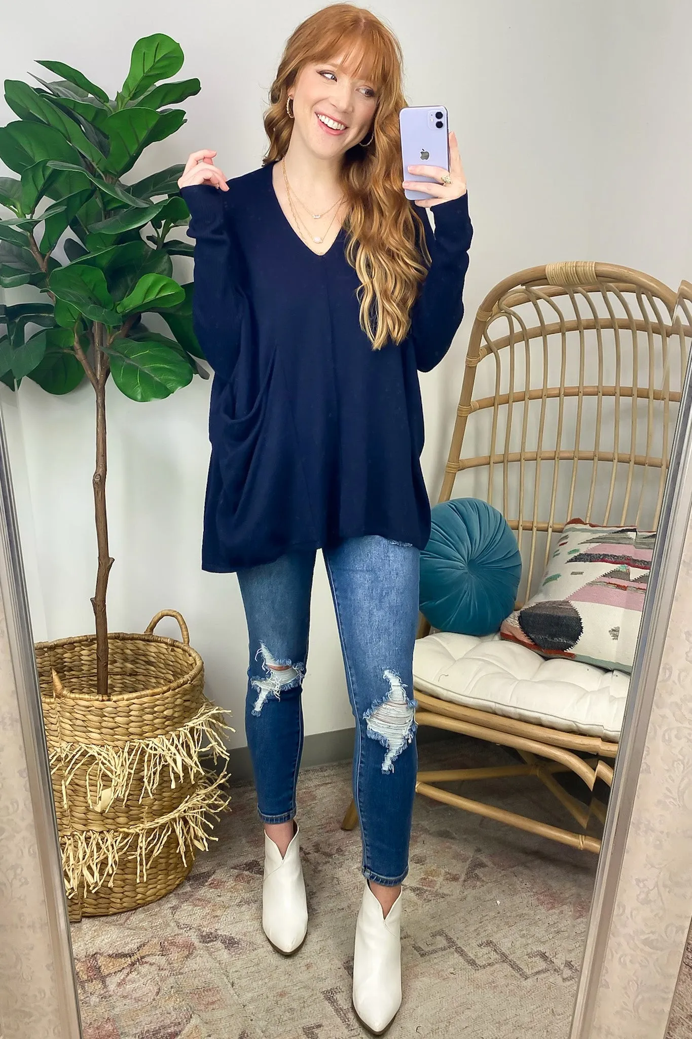 Karri Oversized V-Neck Sweater - FINAL SALE