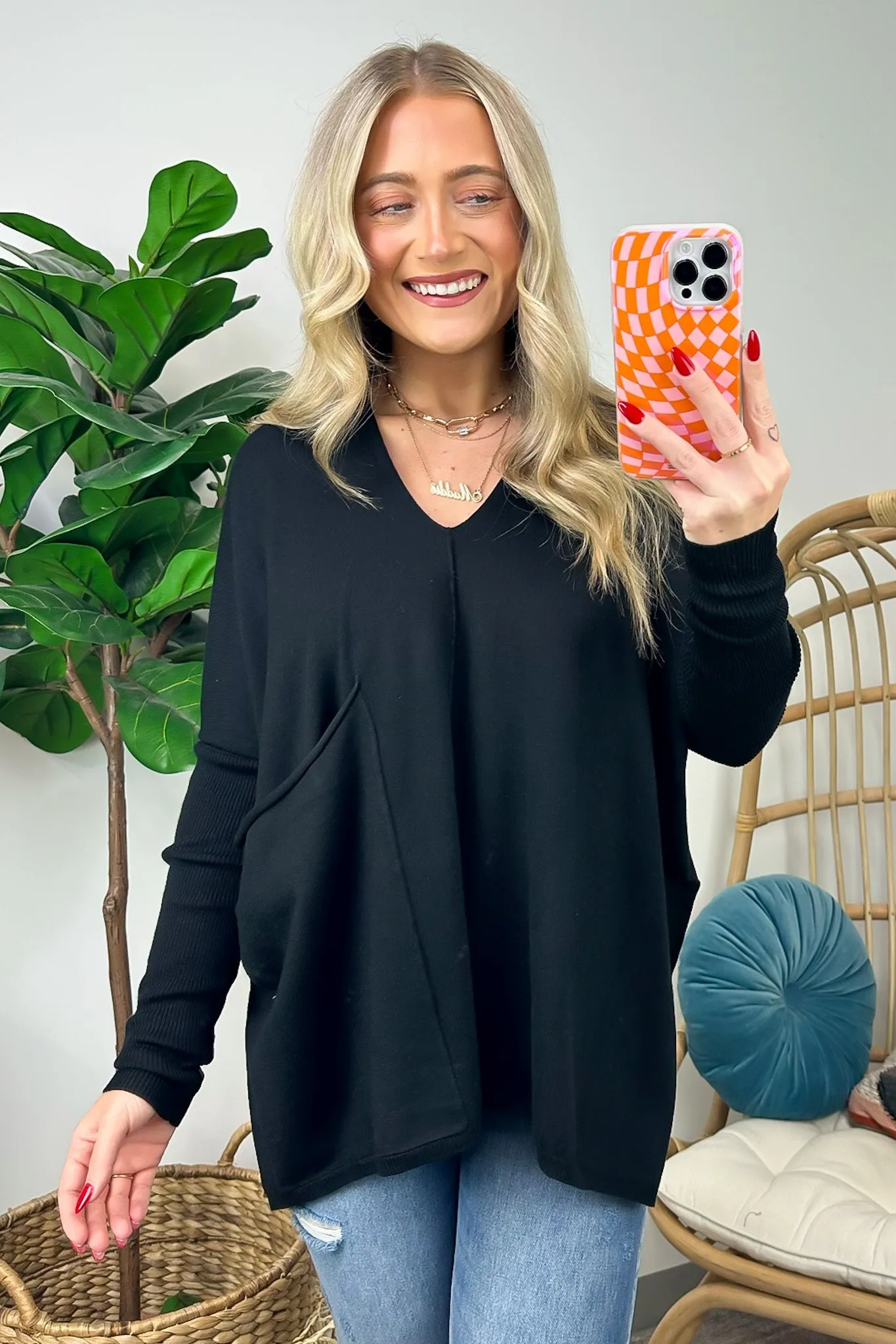 Karri Oversized V-Neck Sweater - FINAL SALE