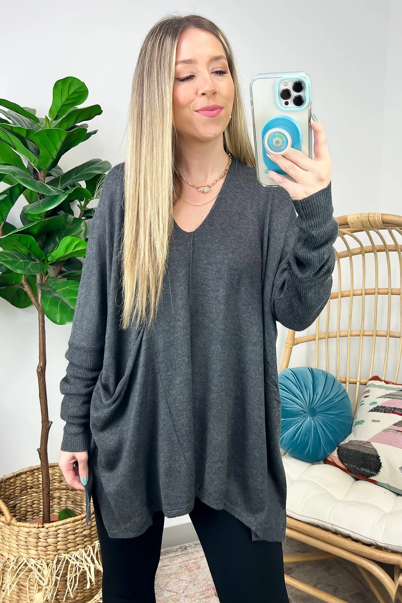 Karri Oversized V-Neck Sweater - FINAL SALE